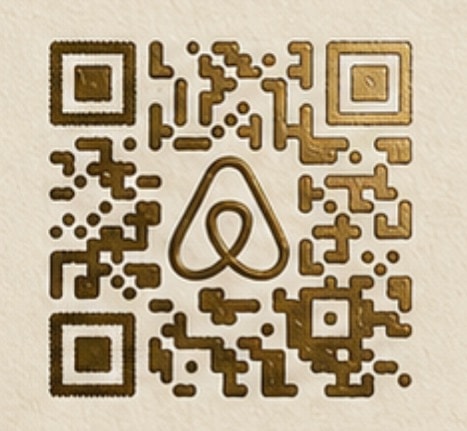 QR code — scan to view Bales Manor gallery and book on Airbnb